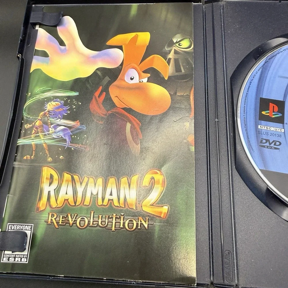 Rayman 2 Revolution PS2 Playstation 2 Black Label CIB Manual Registration Card
